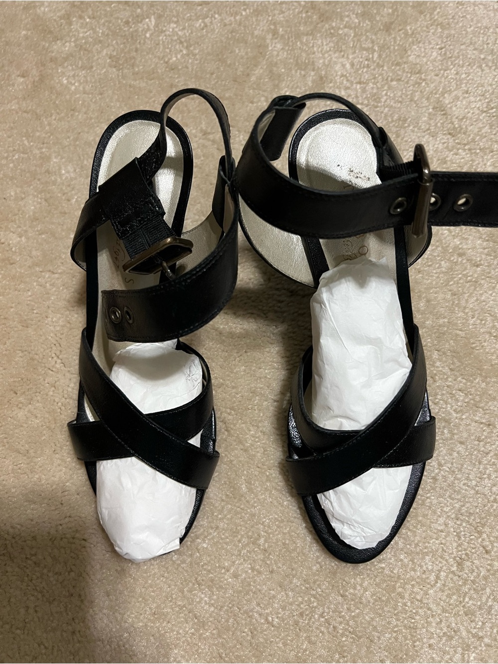 Talbots Black Strappy Women's Sandals - Classic Slingback Style-6.5